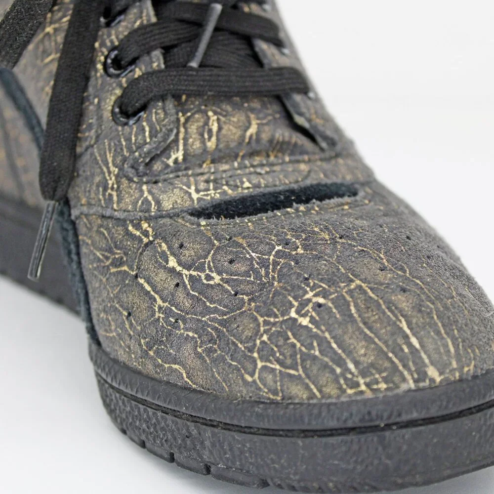 Puma Sky Wedge Gray/Gold Thread Iridescent Womens High Top Sneakers: Size 9.5 - Picture 4 of 9